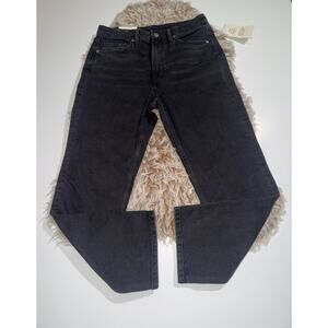 H & M women’s New slim straight regular fit high waisted ankle black jeans